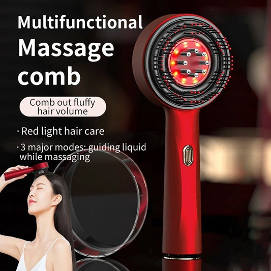 Electric Scalp Massager Comb  Red Light Hair Growth